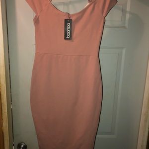 Pink wrap dress